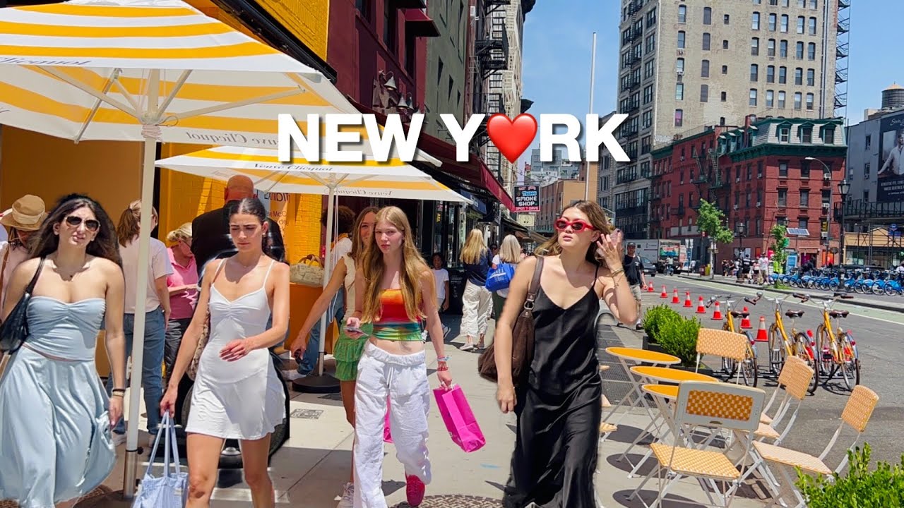 [4K]🇺🇸NYC Summer Walk🗽SoHo & NoHo in New York City❤️‍🔥Sawada Coffee & Au Cheval | June 2024