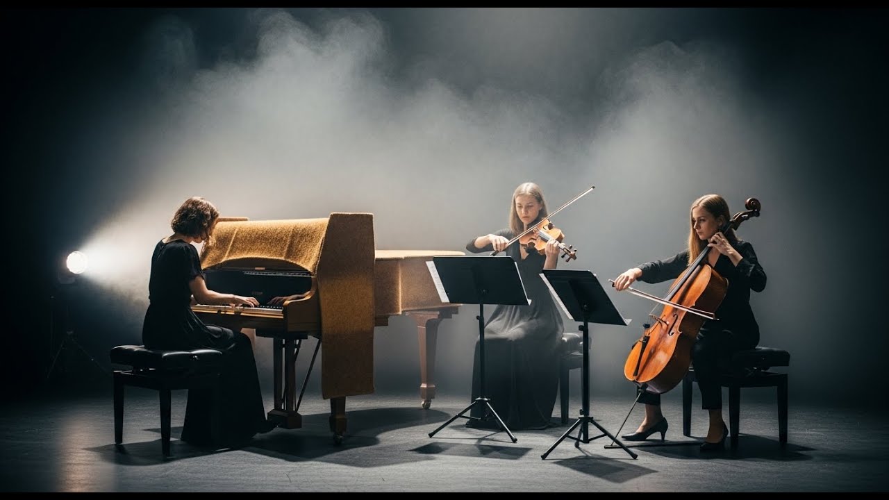 Piano Y Cuerdas Suaves Entre Sombras De Noche Para Un Refugio De Calma Y Paz Interior