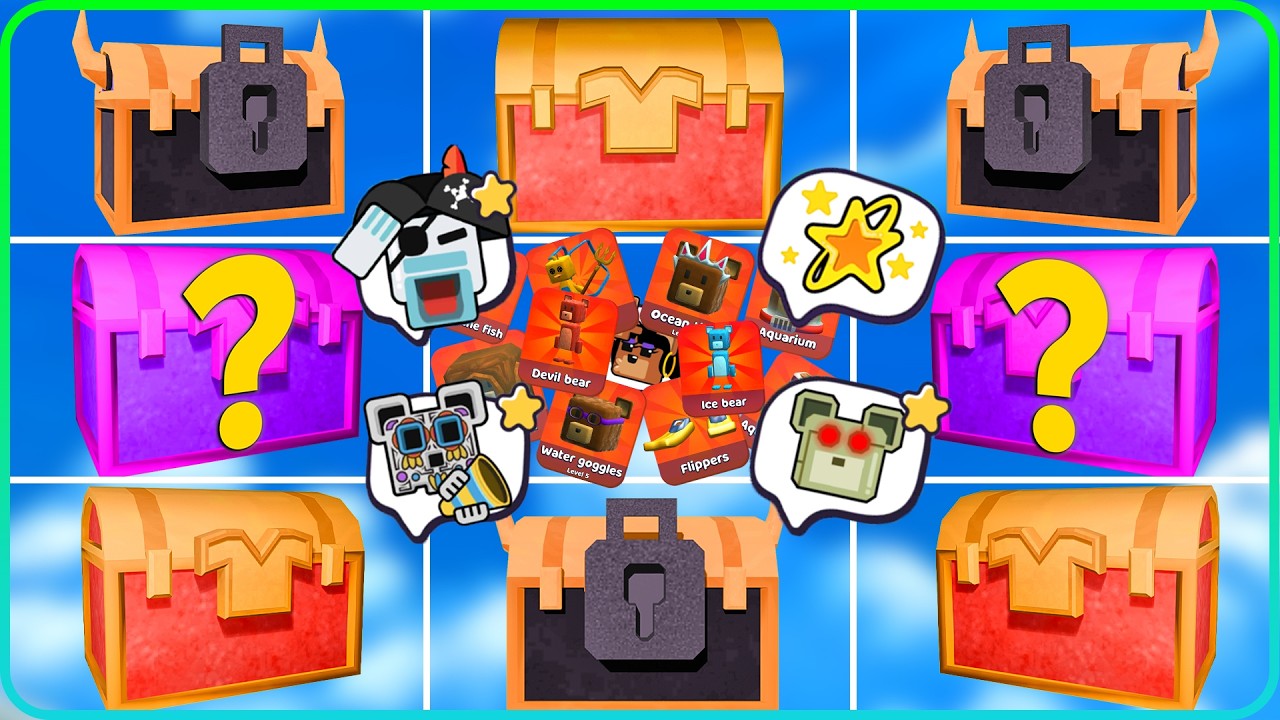 All 22 NEW Secret Chests With Emotes & Skins Super Bear Adventure