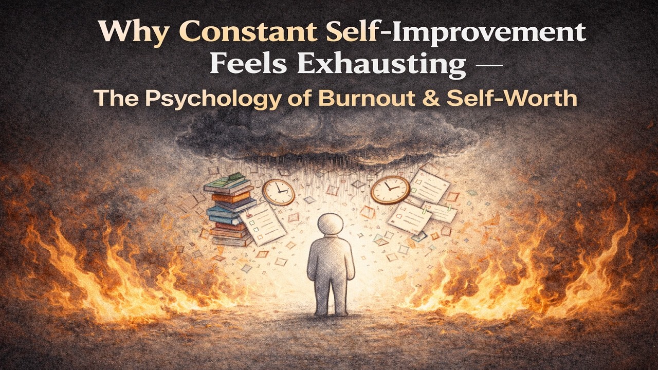 “Why Constant Self-Improvement Feels Exhausting — The Psychology of Burnout & Self-Worth”