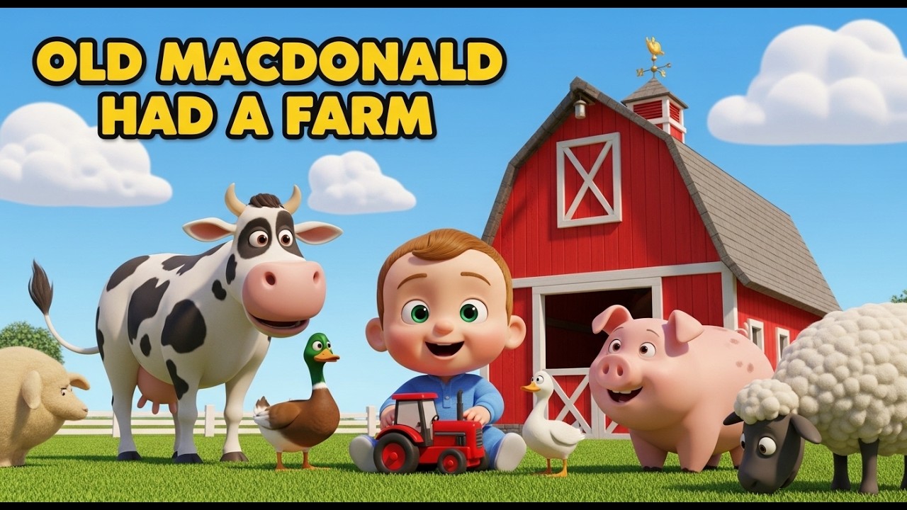 Old MacDonald Had a Farm 🚜🎶 Fun Animal Sounds Song for Babies & Toddlers