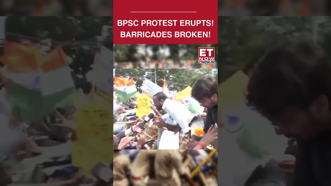 Bihar BPSC Row Escalates: Students Break Barricades, March Towards Raj Bhavan | Breaking | ET Now