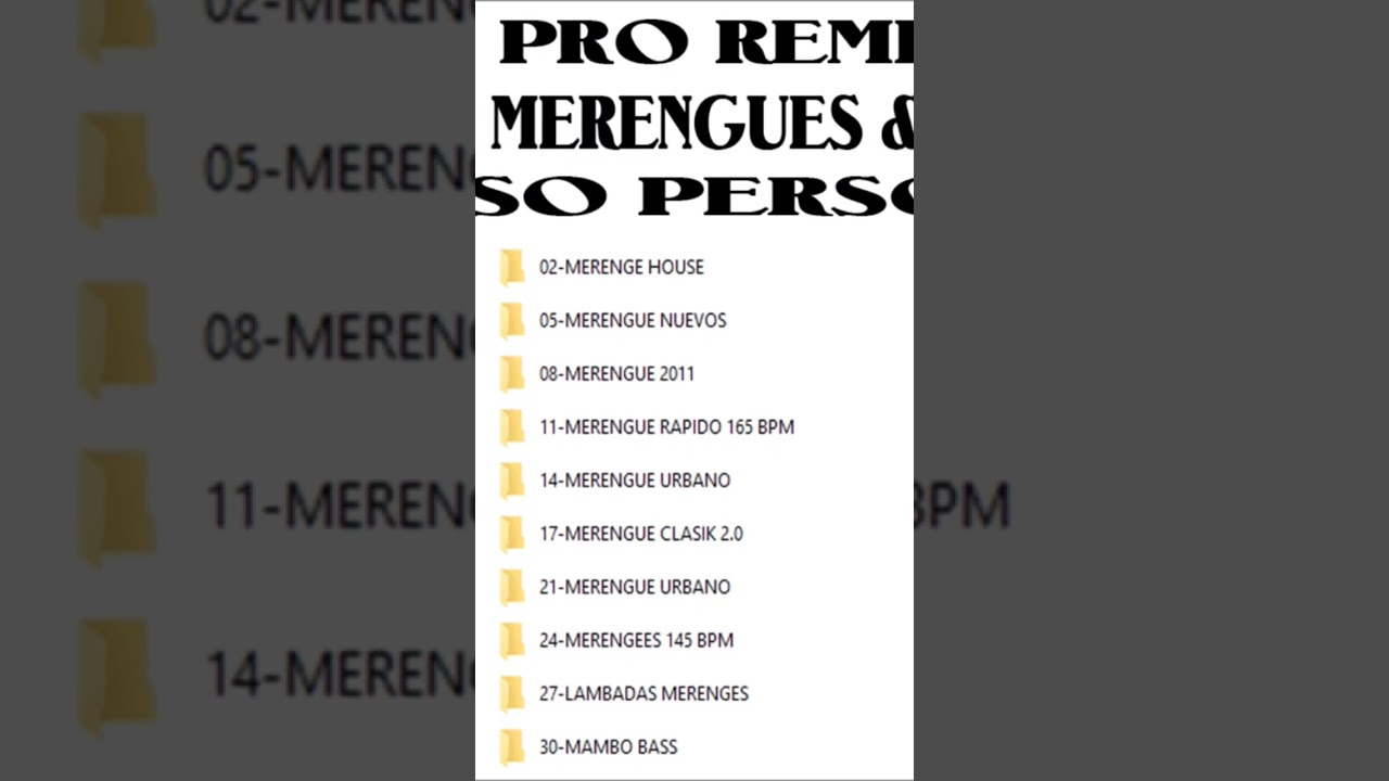 pack Merengues Remix