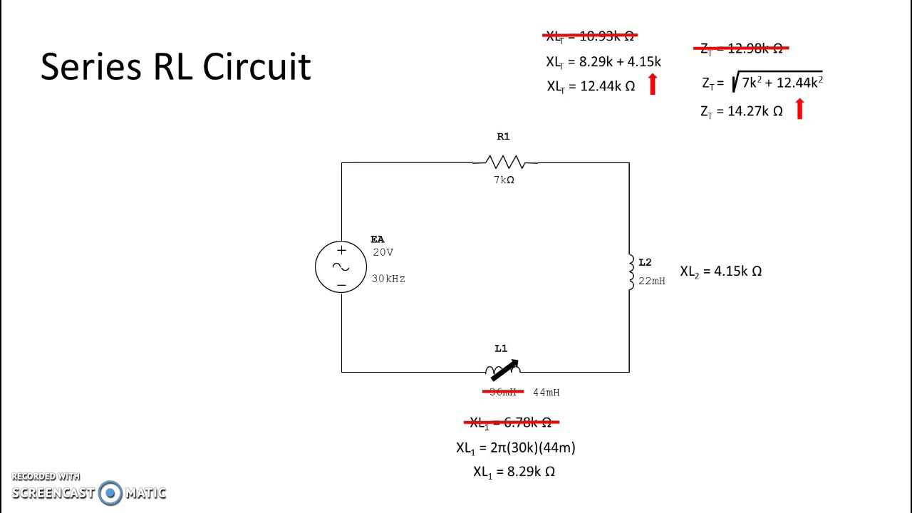 Series RL Circuit Faults - Changed Value