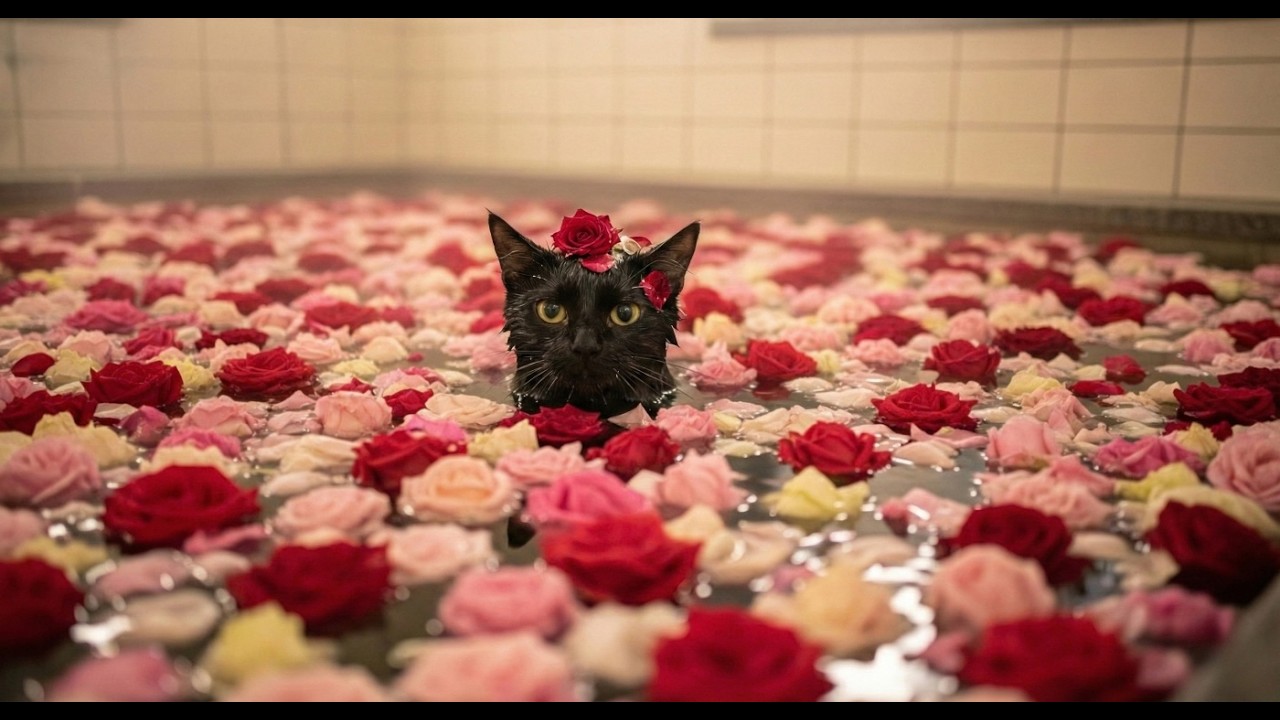 黒猫ララちゃん、スーパー銭湯に行く♨️