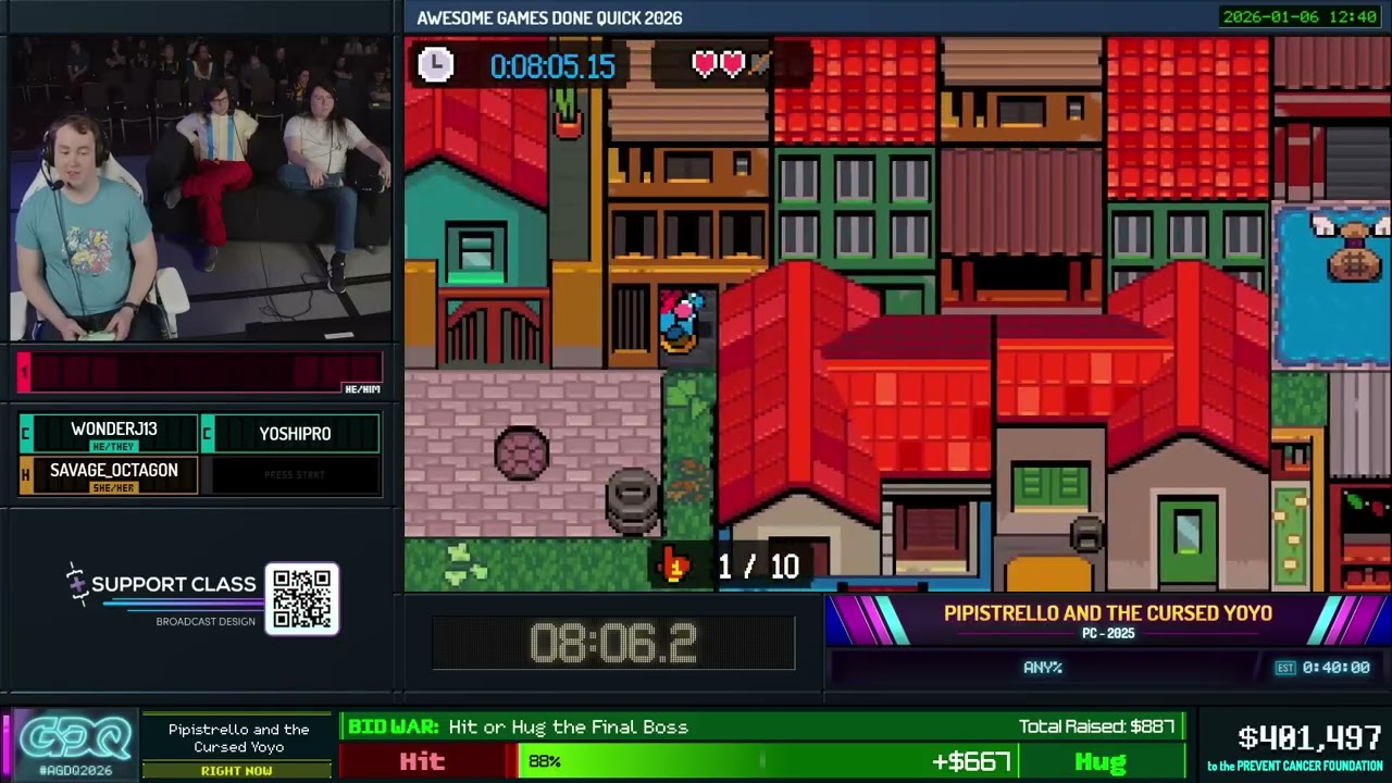 [AGDQ2026] Pipistrello and the Cursed Yoyo - Any% Speedrun in 31:10