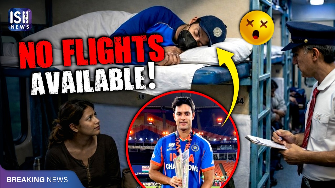 No Flights Available: Shivam Dube Travels by Train in 3AC After World Cup Win | ISH News