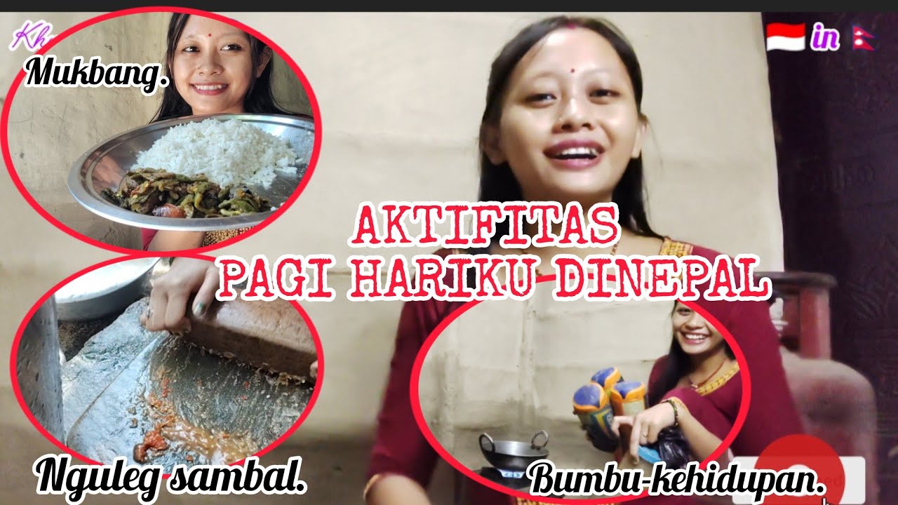 #Vlog18 Aktifitasku setiap Pagi di Nepal . 😊🇳🇵 nyapu // sembahyang // masak // makan.