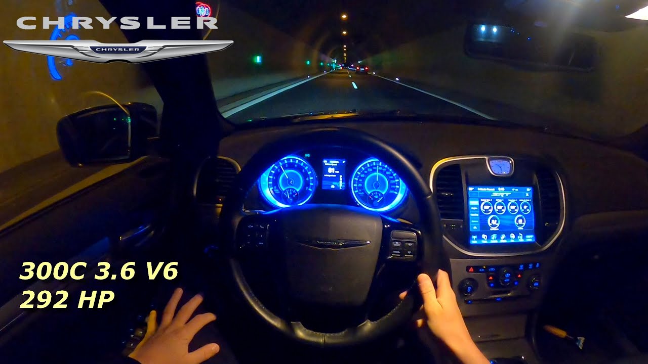 2014 CHRYSLER 300C 3.6 V6 PENTASTAR 292 HP NIGHT POV DRIVE AND TOP SPEED AUTOBAHN (60 FPS)