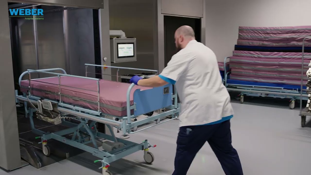 Automated storage, cleaning and disinfection of hospital beds & mattresses; Herlev Hospital, Denmark