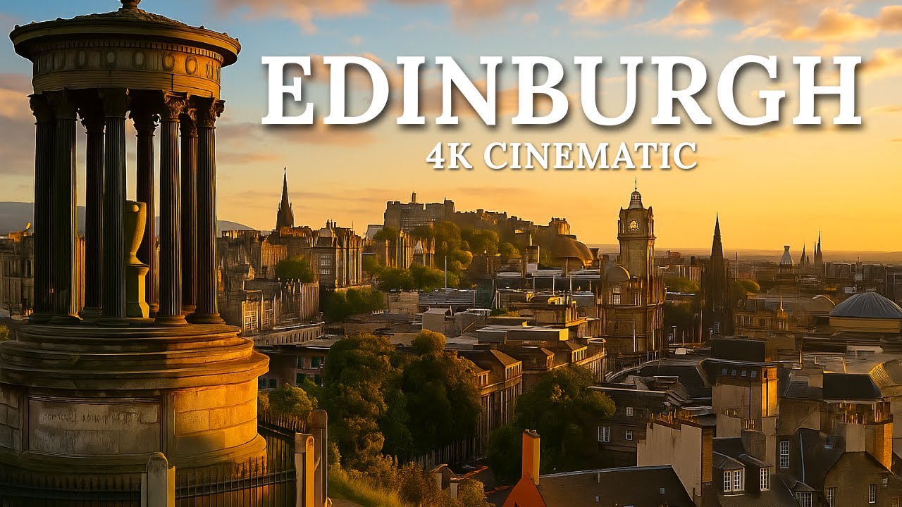 Edinburgh Walking Tour (4K 60fps) | Natural City Sounds (No Music)