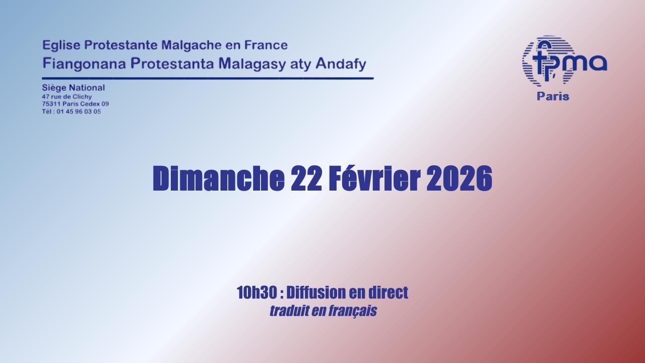 [ Culte ] Dimanche 22  Février 2026