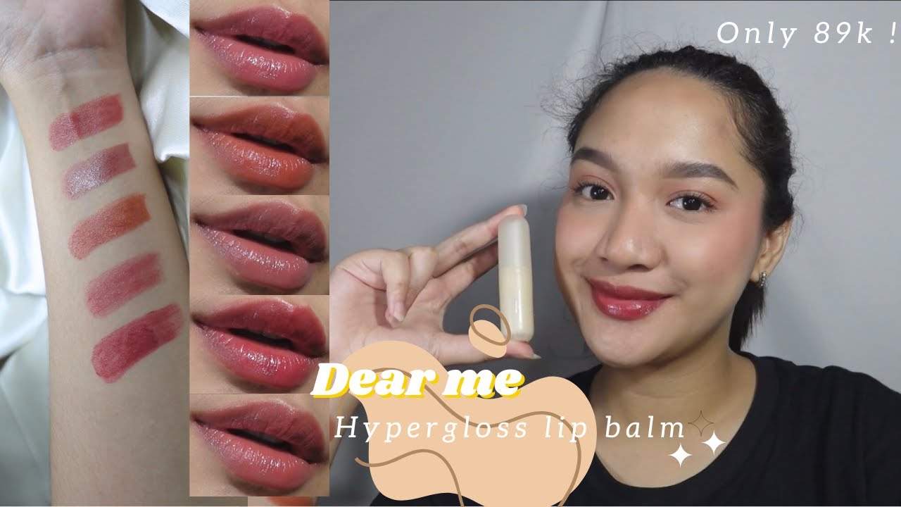 DEAR ME HYPERGLOSS LIP BALM | DUPE REVLON GLASS SHINE VERSI MURAH!! TEST MAKAN + REVIEW