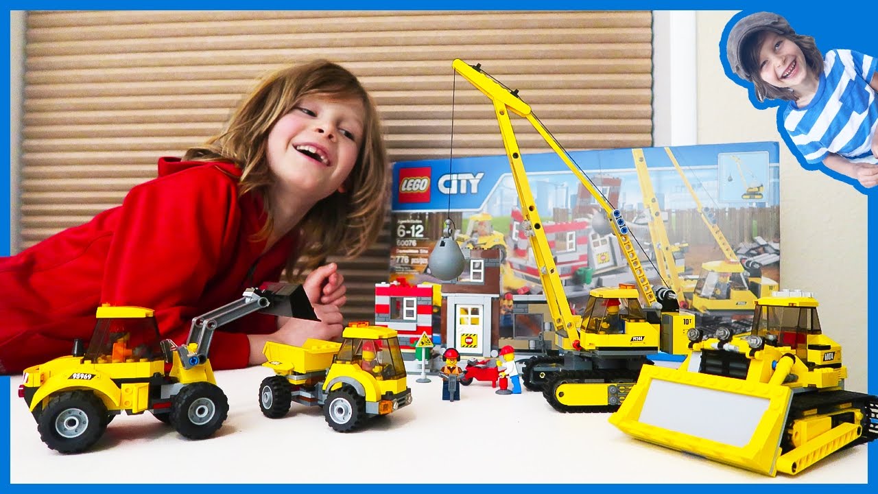 Construction Truck Videos | Lego Time Lapse Build City Construction Site