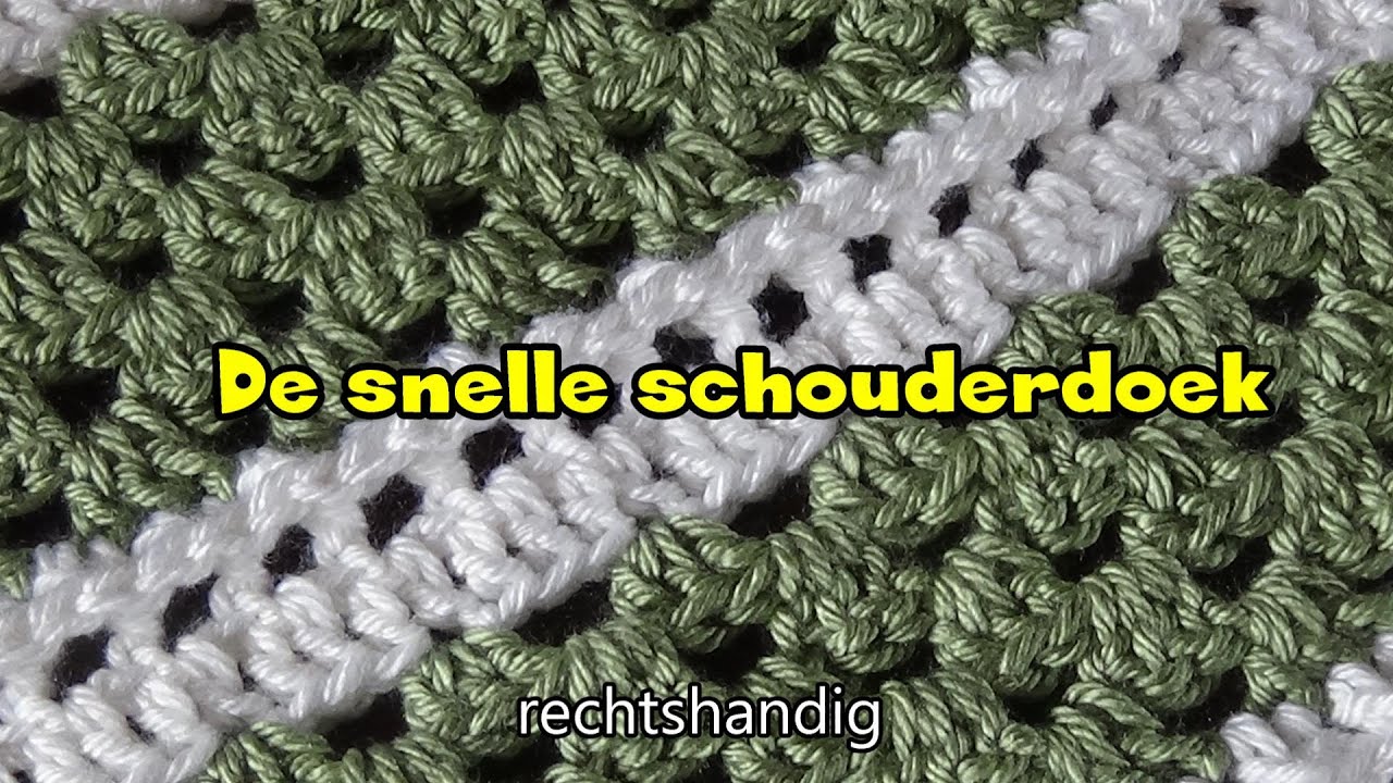 Haken - tutorial #583: De snelle schouderdoek