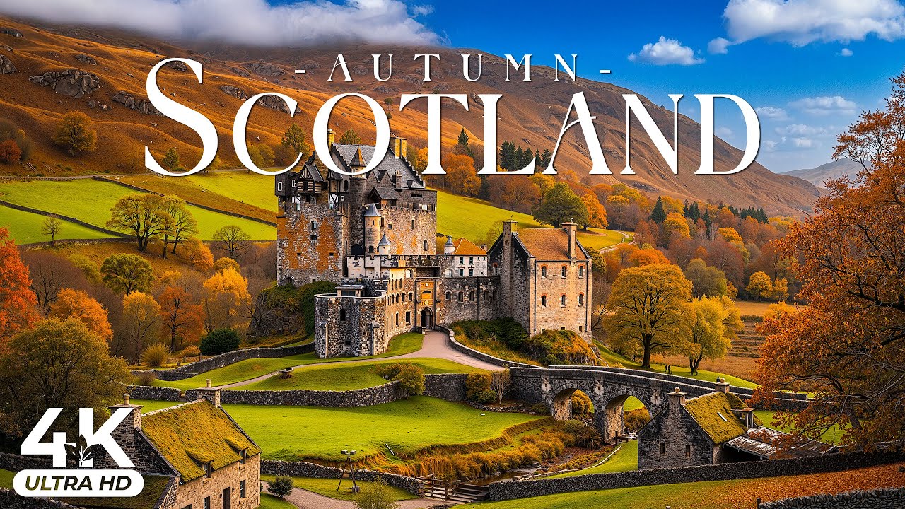 🍂 Autumn of Scotland 4K UHD 🍁 Highland Castles, Loch Landscapes, Misty Glens & Colorful Forests
