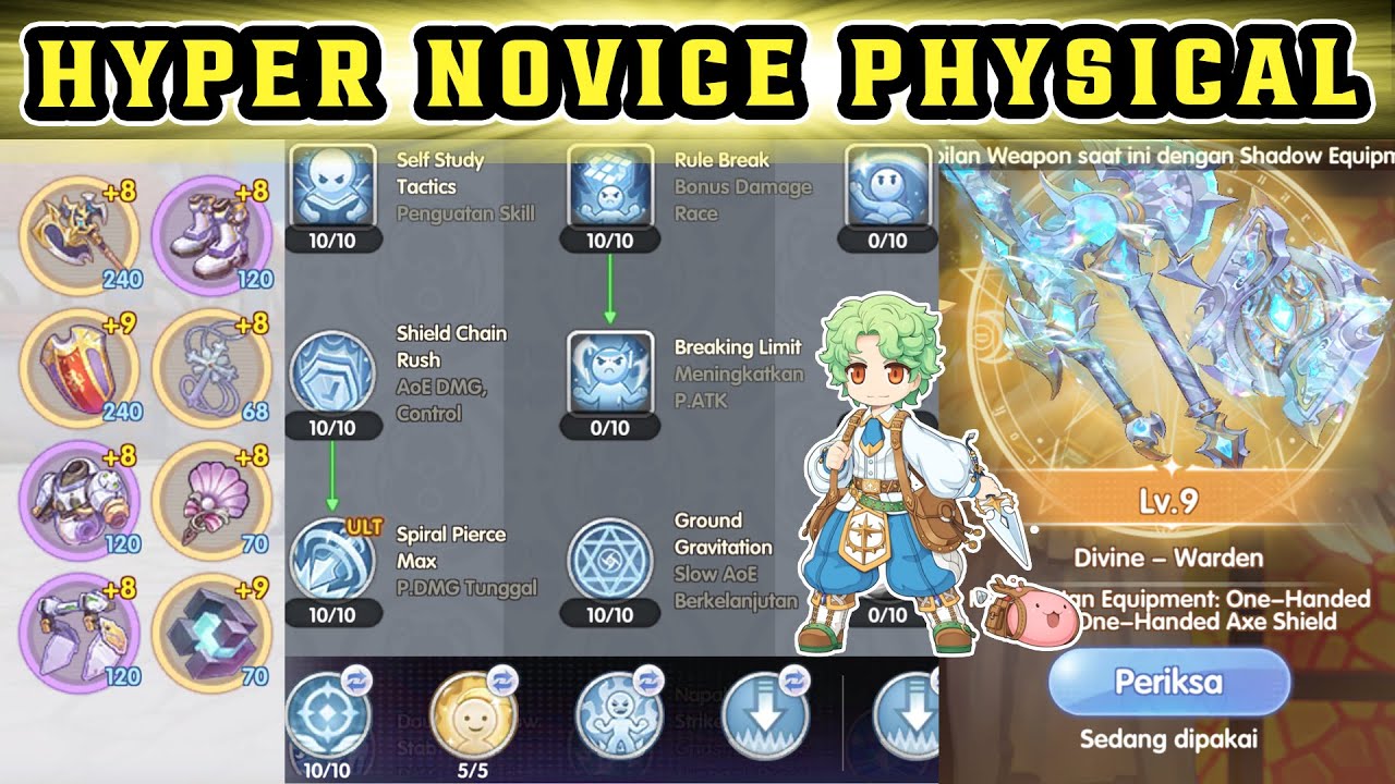 ROX HYPER NOVICE AXE/SWORD BUILD LENGKAP FULL DPS