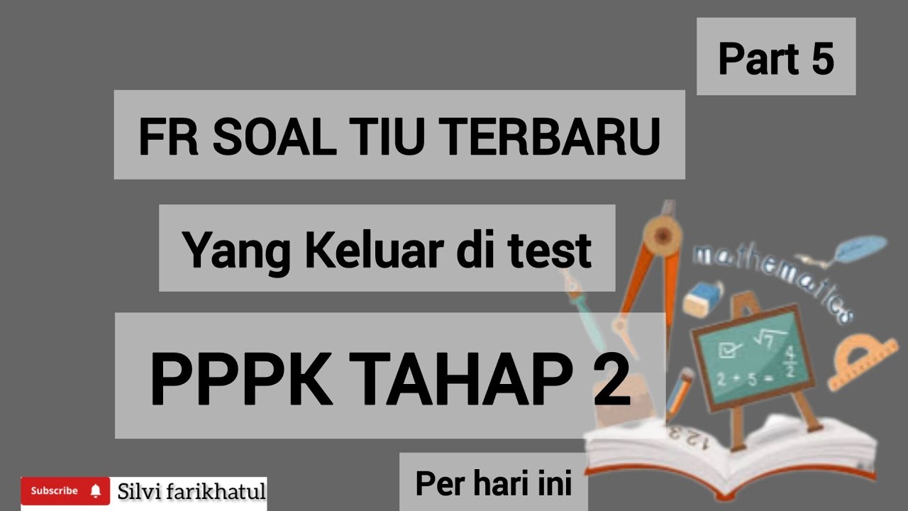 PART 5❗️SOAL FR TIU PPPK TAHAP 2 TERBARU