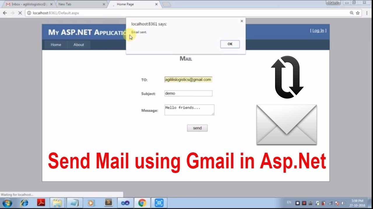 How to send mail using smtp gmail in Asp.Net with VB