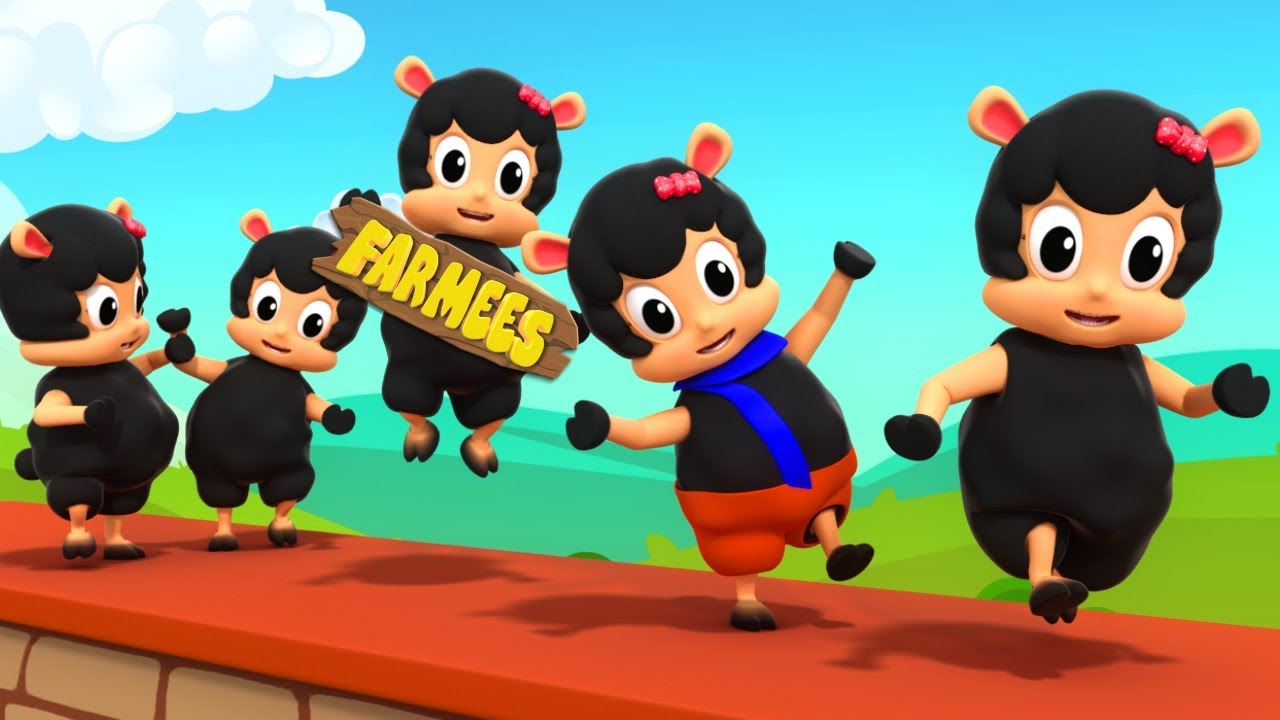 Baa Baa Black Sheep Sat On The Wall | Kindergarten Nursery Rhymes For Kids farmees