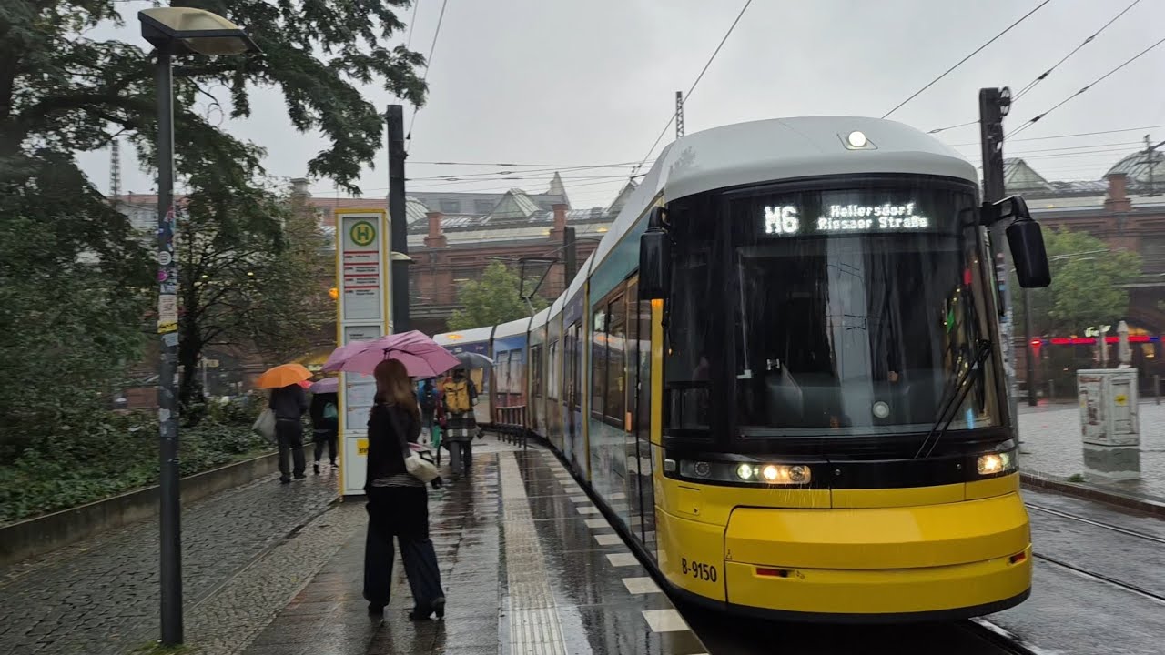 Tram Berlin | Mitfahrt in der M6 von S Hackerscher Markt bis Landsberger All./Rhinstr. im F8Z 9150-a