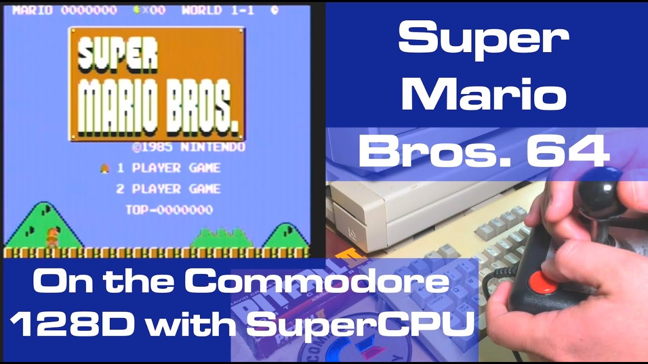 Super Mario Bros. on the Commodore 64/128D with SuperCPU