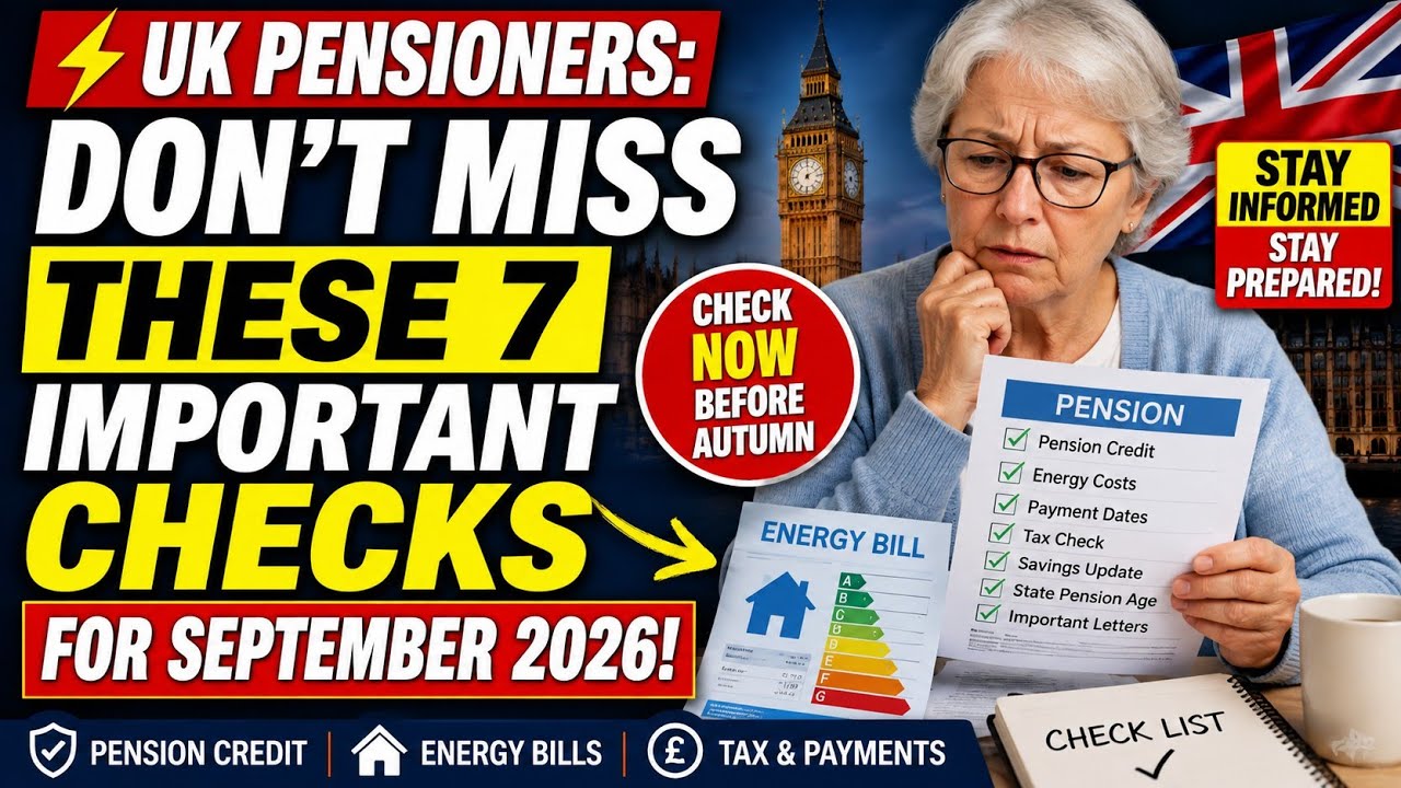 ⚡ UK Pensioners: Don&rsquo;t Miss These 7 Important Checks for September 2026