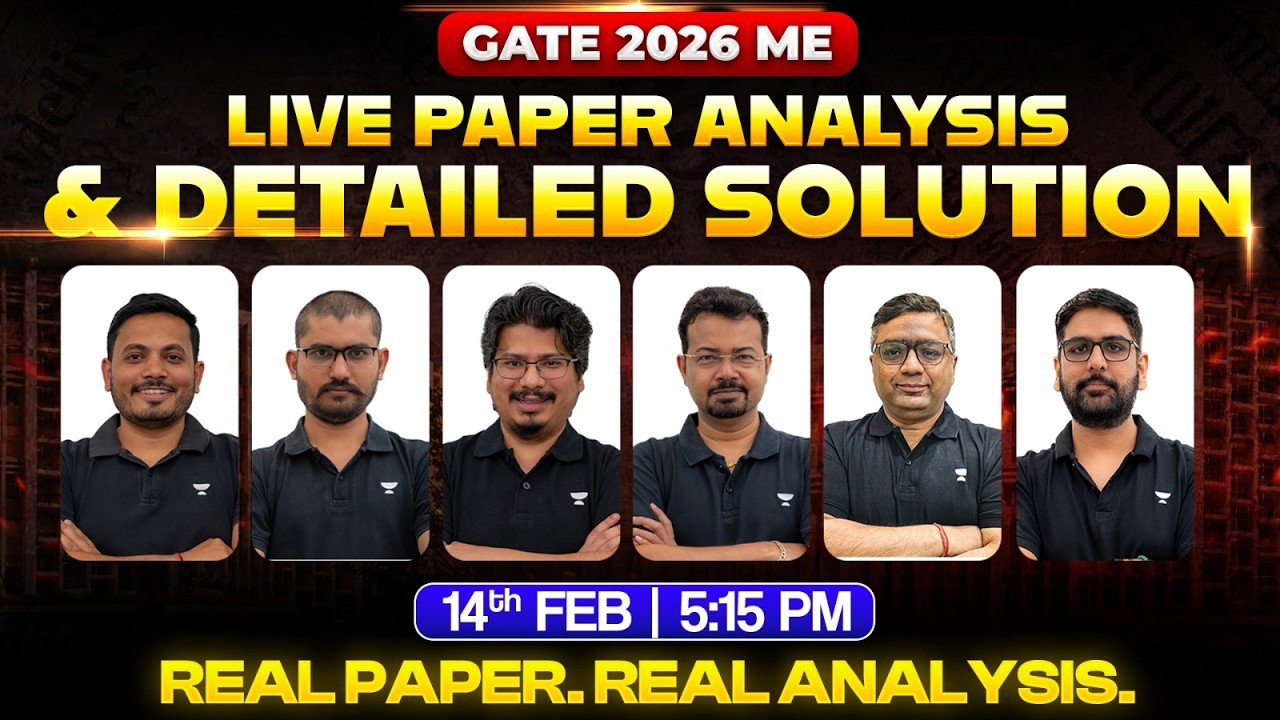 GATE 2026 - ME Paper Analysis And Detailed Solution Real Paper. Real Analysis