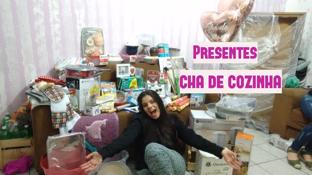 TODOS OS PRESENTES DO MEU CHÁ DE COZINHA - GANHEI MUITA COISA😍🏡😱