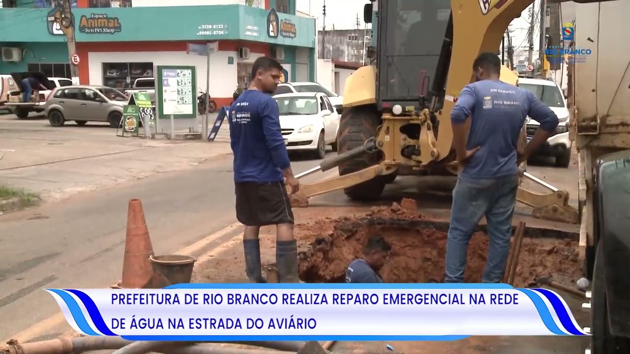 Prefeitura realiza reparo emergencial na rede de água na Estrada do Aviário