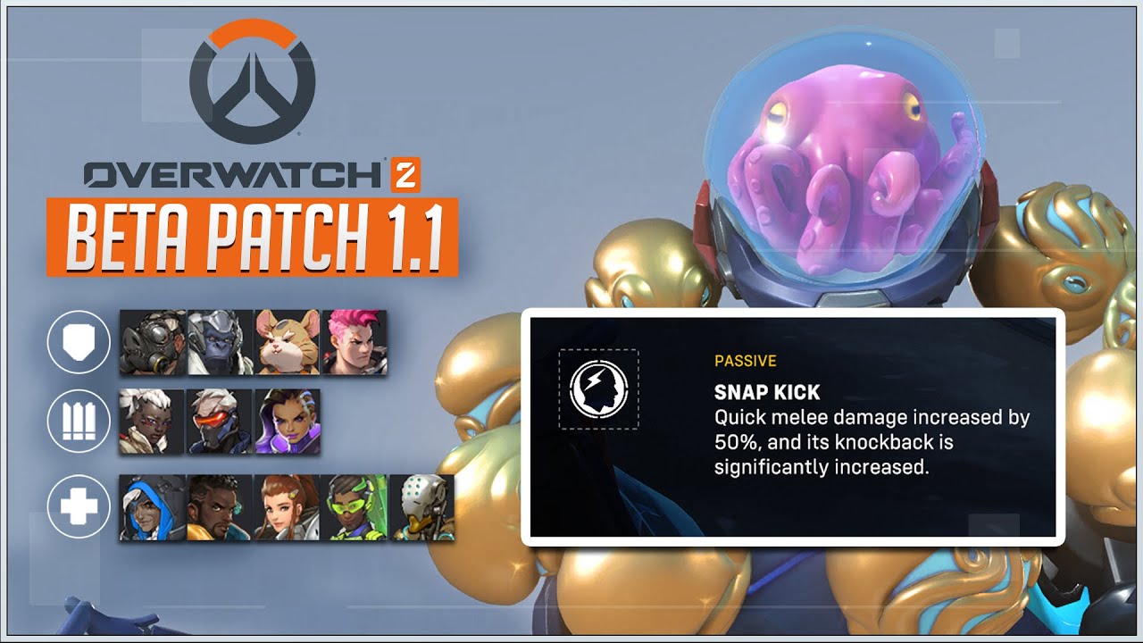 ZEN has a NEW PASSIVE: SNAP KICK | Overwatch 2 Beta 1.1 Patch (Comparisons)