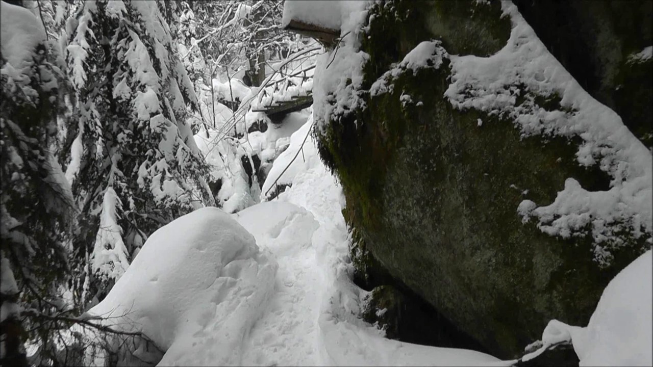 Bühlertal Schnee in der Gertelbachschlucht Teil 03