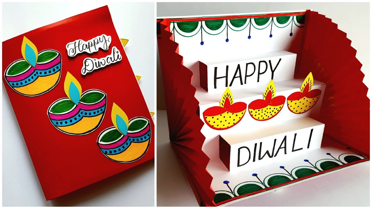 Beautiful Diwali Card | Greeting Card for Diwali | Diwali Card 2023 | Handmade Diwali Card Tutorial