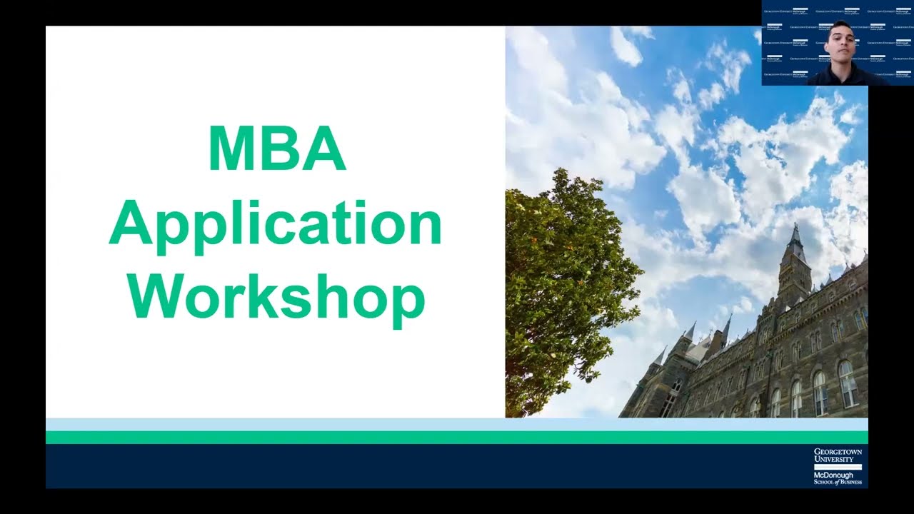 Georgetown MBA Application Workshop