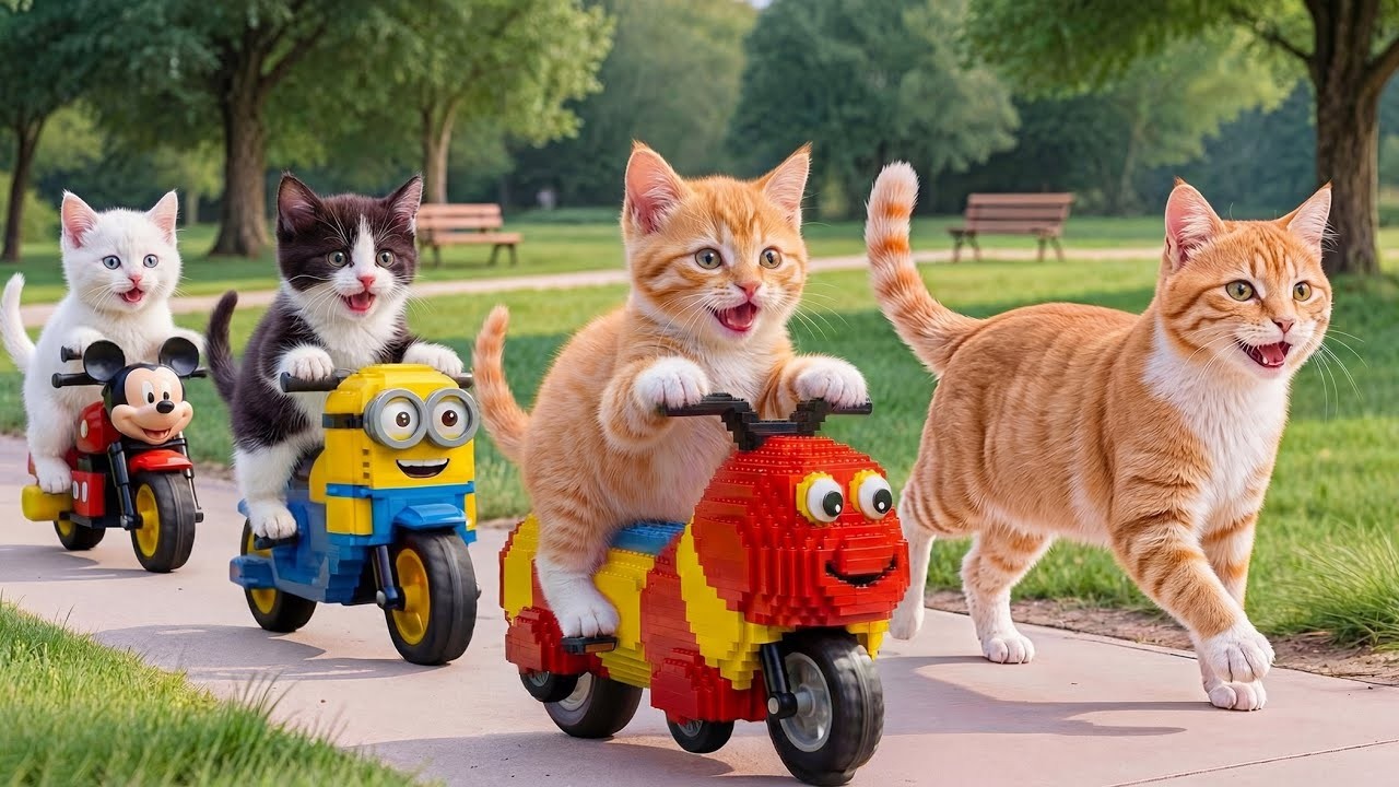 Mama Cat Trims Fur on the Farm and Makes Tiger Hat For Kittens At Home Epidsode 05