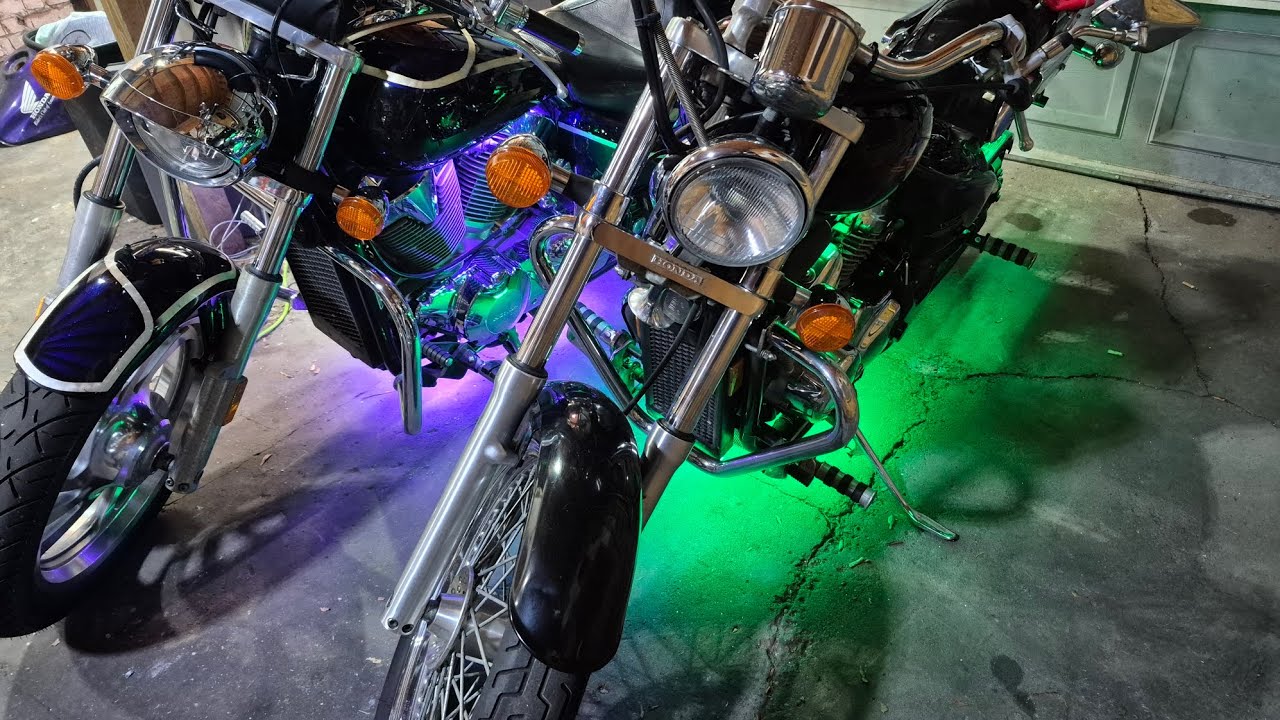 Motorcycle underglow install
