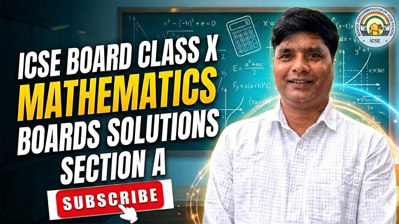 Pandey Sir Ki Class is live ICSE BOARD Mathematics Boards Solution SECTION-A #shorts #live #maths