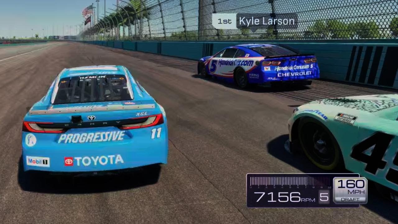 NasCar26 Kyle Down & Hamlin For The Winn