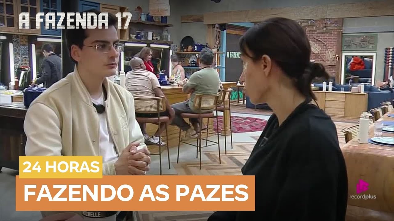 Michelle Barros e Dudu Camargo se reconciliam após dinâmica | A Fazenda 17