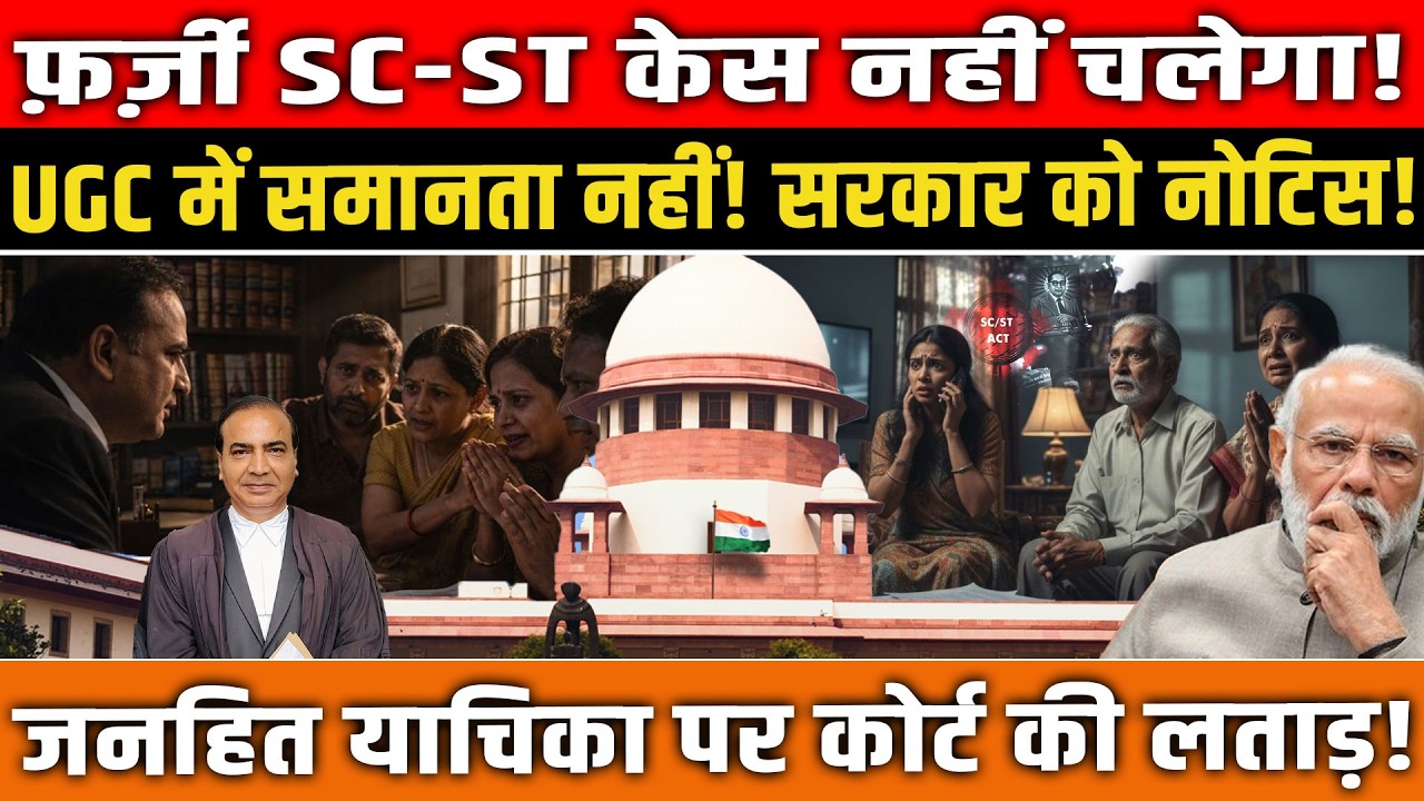 फ़र्ज़ी SC-ST केस नहीं चलेगा! UGC में समानता नहीं! सरकार को नोटिस! जनहित याचिका पर कोर्ट की लताड़!