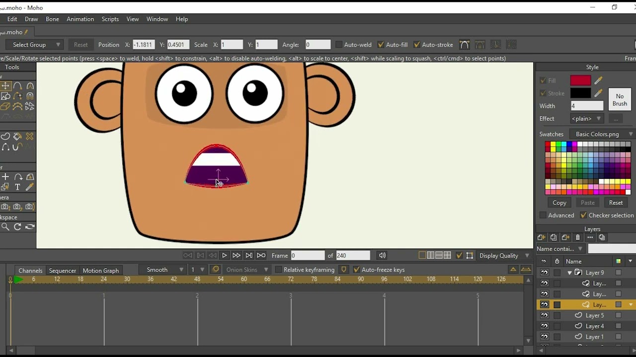 Tutorial on how to make a cartoon character's head
