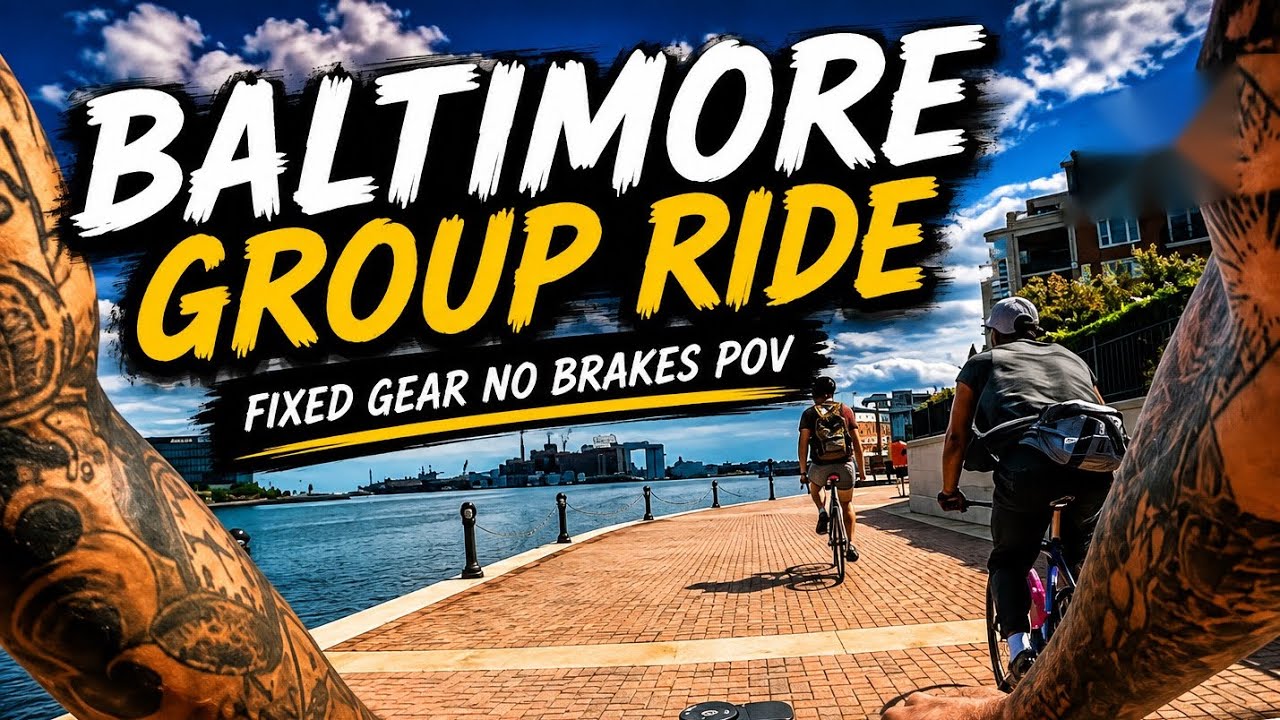 Fixed Gear POV | No Brakes Group Ride in Baltimore MD