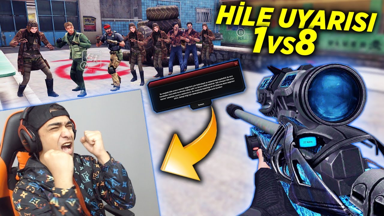 1 AWP VS 8 MUŞTA !! HİLE UYARISI ALDIM EFSANE TROLL MA&Ccedil; - ZULA