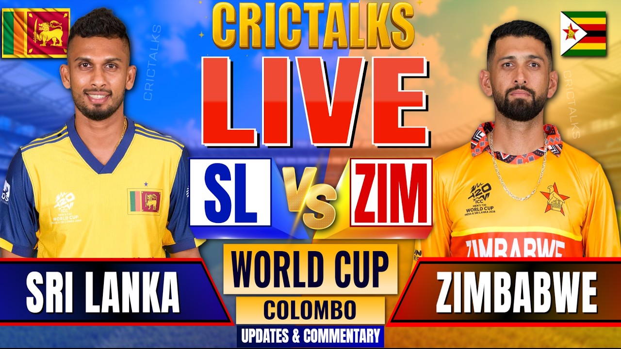🔴 SL vs ZIM, T20 World Cup 2026, Cricket Live Match Today Score Commentary, Sri Lanka v Zimbabwe