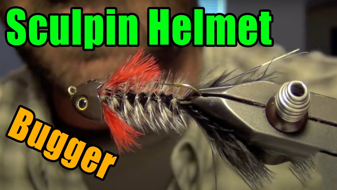 Sculpin Helmet Bugger Streamer Fly Tying - Realistic Woolly Bugger Variation