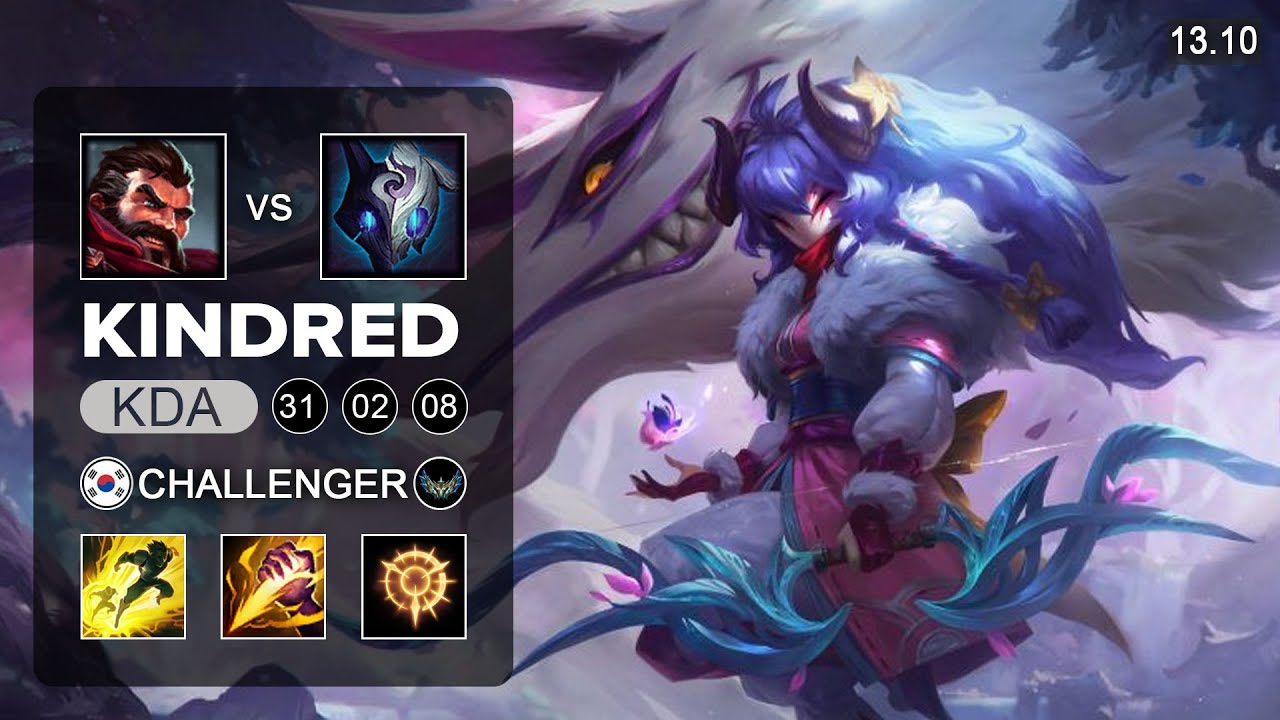 Kindred vs Graves Jungle - KR Challenger - Patch 13.10 Season 13