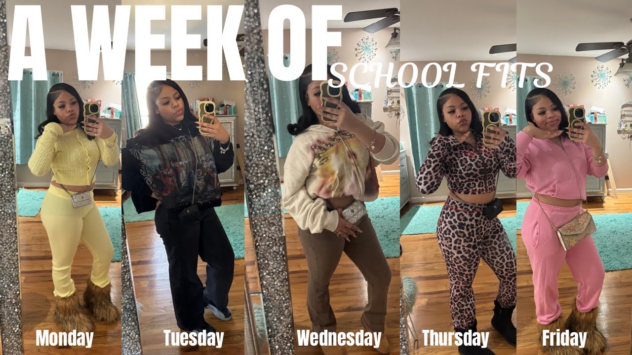 A WEEK OF MY SCHOOL FITS 𐙚| ootds, grwm, hair, chit-chat, first week back from break!