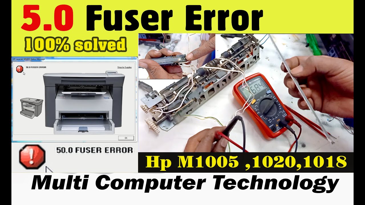 hp M1005 laser jet printer fuser issue 5 0 Error how to 100% solved