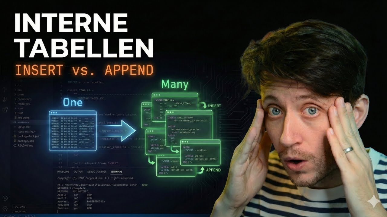 Endlich Listen in ABAP speichern: Interne Tabellen & INSERT statt APPEND | Tutorial Deutsch #11