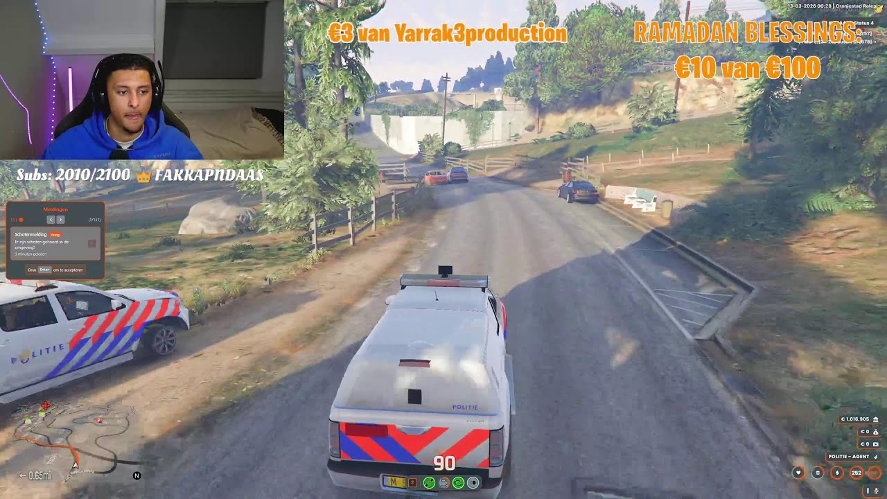 LIVE CRIMINELEN AANPAKKEN IN FIVEM!  | !discord !doneren